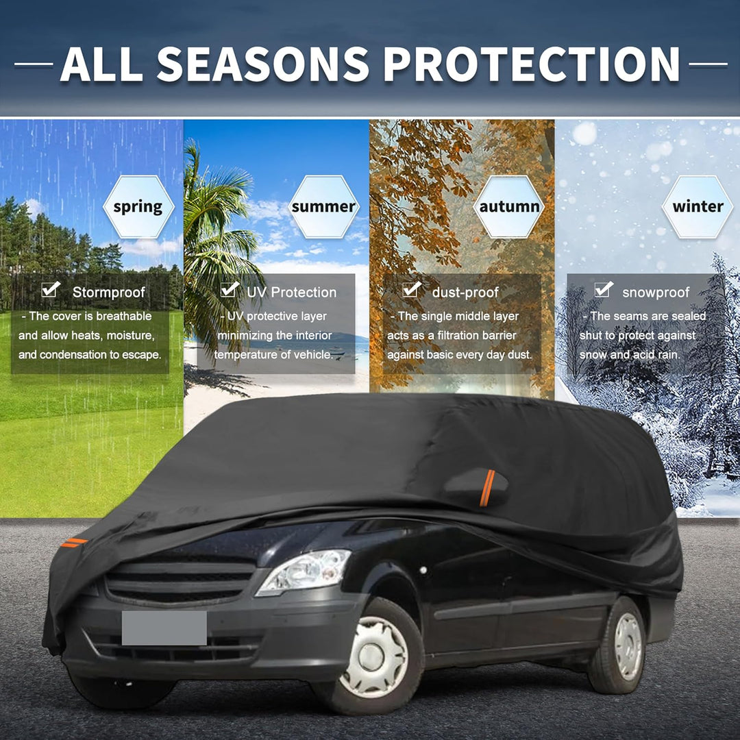 A ABSOPRO Autoabdeckung für Mercedes-Benz Vito 2003-2014 Spunlace-Baumwolle Outdoor für Wasserdicht