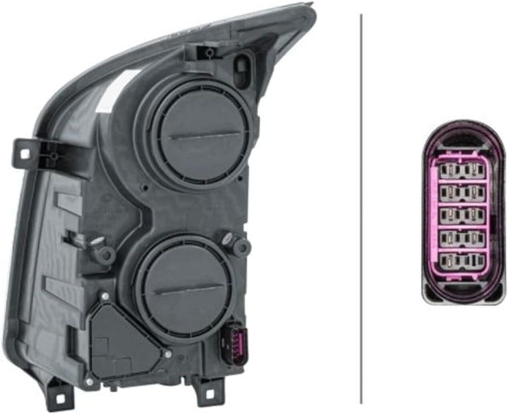 HELLA 1ER 247 017-061 FF/Halogen-Hauptscheinwerfer - rechts - für u.a. VW Crafter 30-50 Box (2E_), R