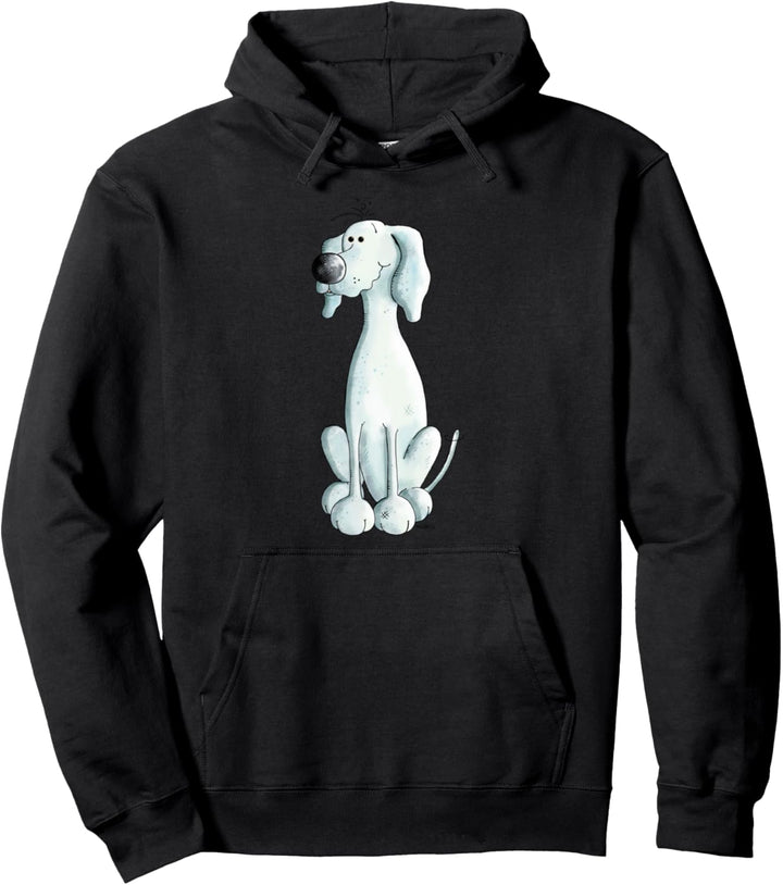Fröhlicher Weimaraner I Geschenk für Hundefreunde I Fun Pullover Hoodie
