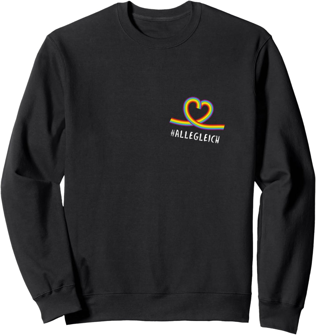 #ALLEGLEICH LGBTQ Herz Regenbogen Fahne CSD Alle Gleich Sweatshirt