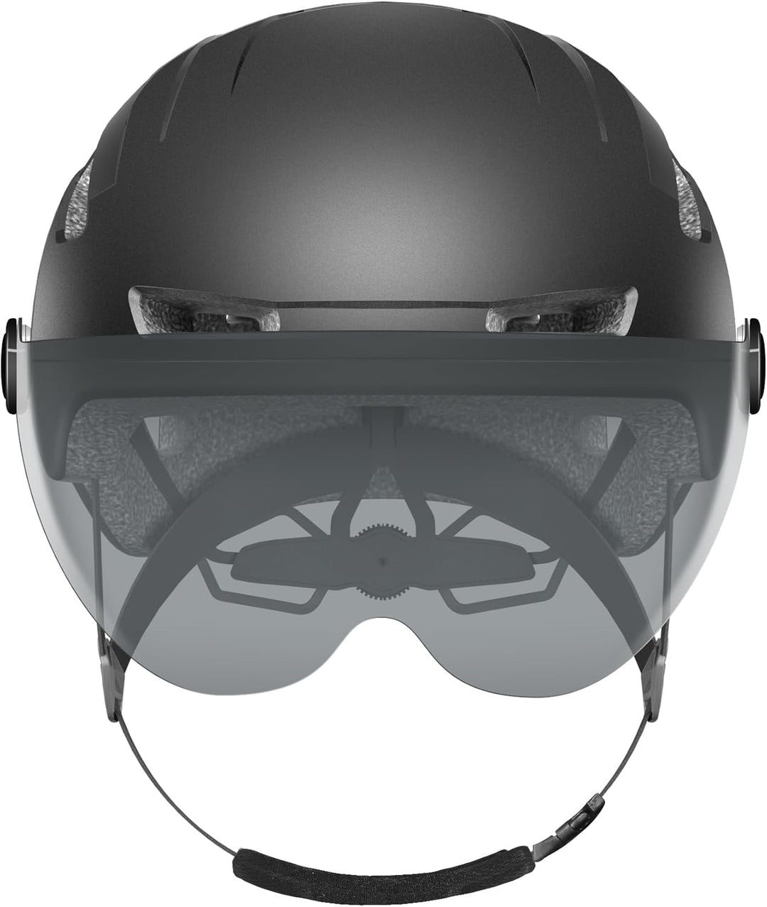 Fahrradhelm Herren, Damen Helm mit Magnetischem Visier Abnehmbarer Sonnenschutzkappe und Grössenvers