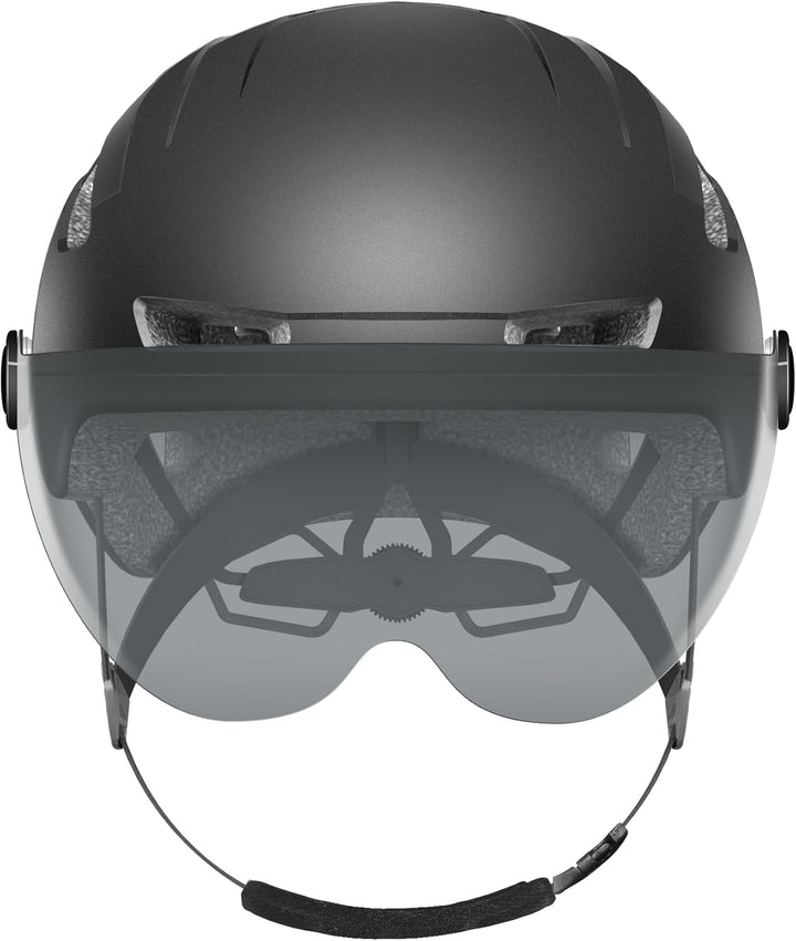 Fahrradhelm Herren, Damen Helm mit Magnetischem Visier Abnehmbarer Sonnenschutzkappe und Grössenvers