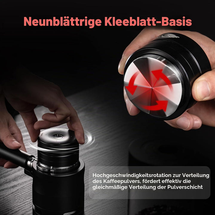 IKAPE 51MM Neuer verbesserter Espresso-Kaffeeverteiler, Kaffee-Doppellager &amp; Hochgeschwindigkeits-Ve