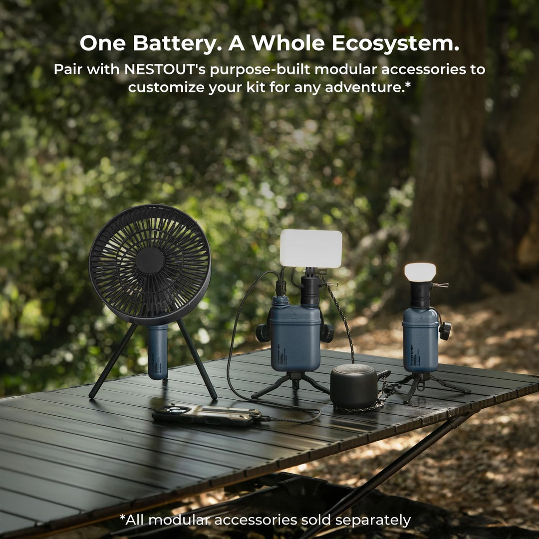 ELECOM NESTOUT Portable Charger, 15000mAh Outdoor Battery Power Bank, 32W USB-C Fast Charging PD, Wa