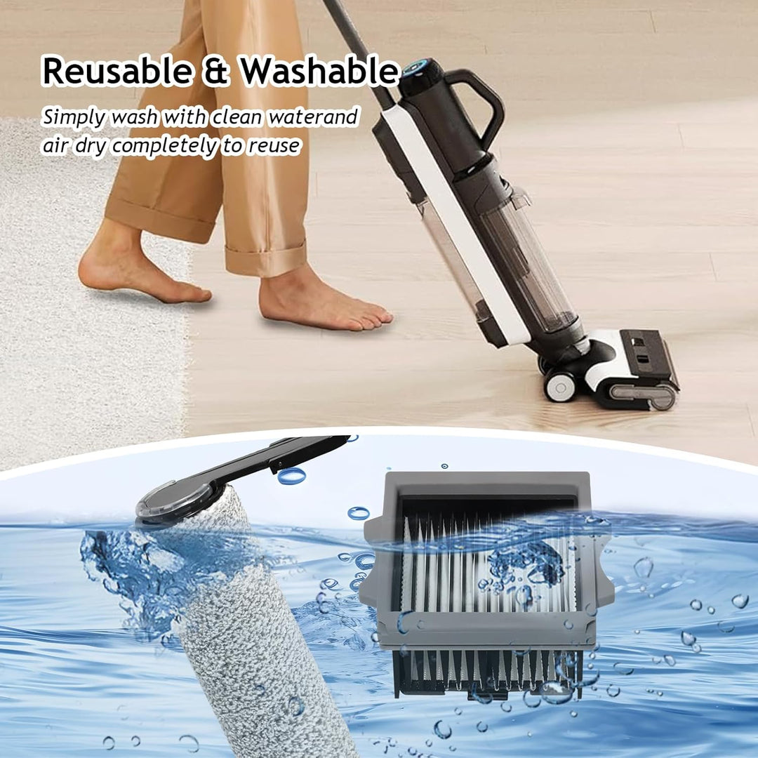 Rollenbürste + Filter Ersatzteile für Tineco Floor One Stretch S6 Nass- und Trockensauger, Zubehör-S