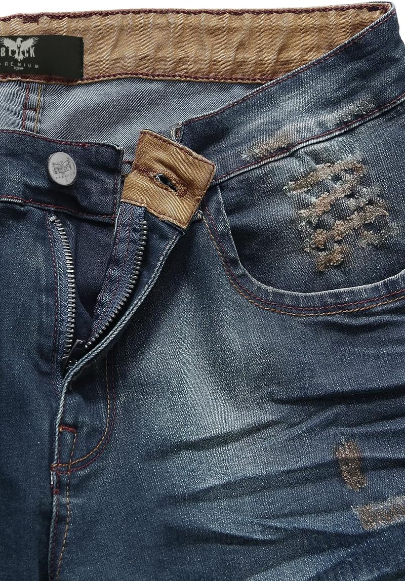 Black Premium by EMP Herren Blaue Jeans mit Kordel-Detail 30W / 32L Blau, 30W / 32L Blau