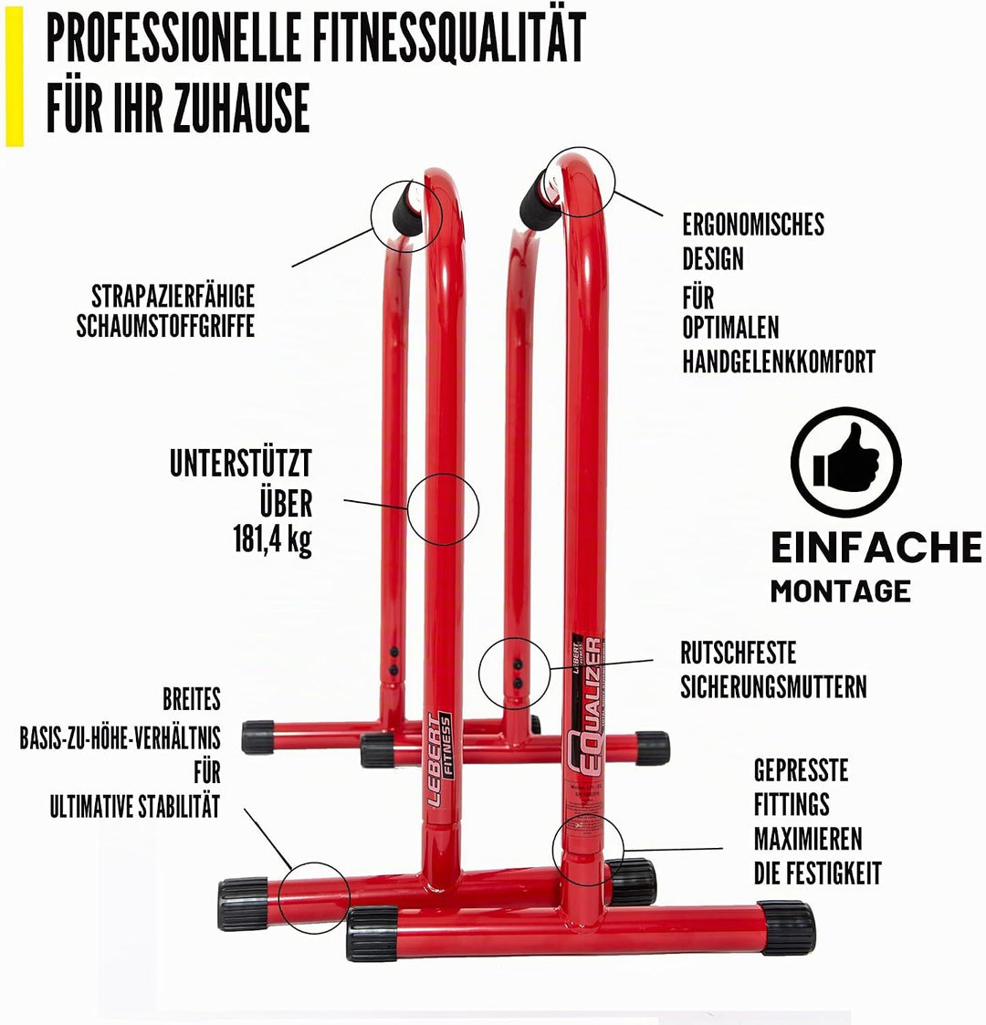 Lebert Fitness Equalizer mit Resistance Band Red - L, Red - L