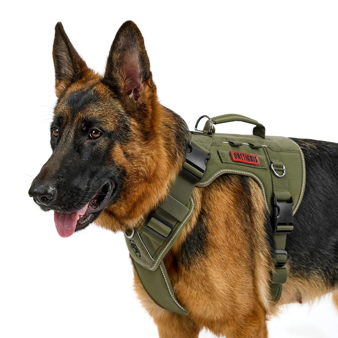 OneTigris Hundegeschirr Grosse Hunde, TACTILITE Taktisches Langlebig Anti Zug Geschirr, No Pull Vers