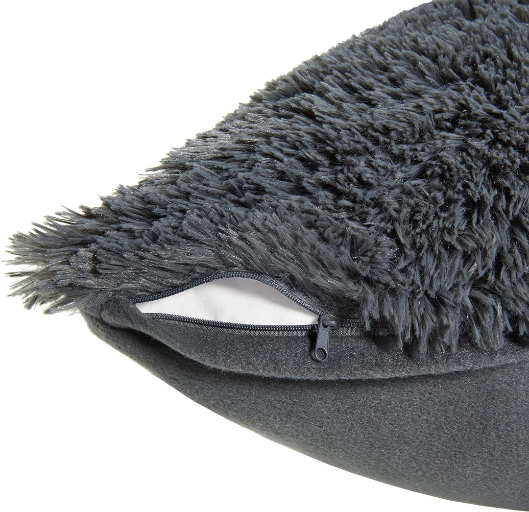 CelinaTex Shetland Bettwäsche 155 x 220 cm 2-teilig grau Polar-Fleece Bettbezug Flokati Optik Bett G