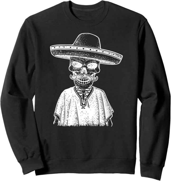 Dia de Muertos Skelett Poncho & Hut I Tag der Toten Feier Sweatshirt