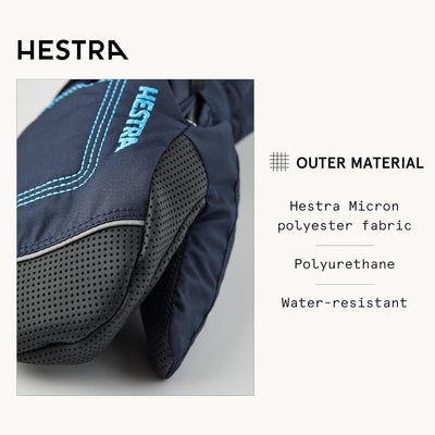 Hestra – Babyhandschuhe, Unisex, lang, mit Reissverschluss dunkles marineblau 3, dunkles marineblau