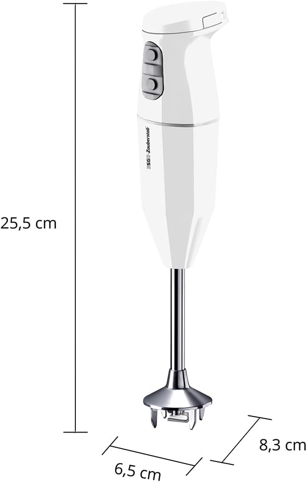ESGE Zauberstab Cordless, 2500 mAh Li-Ion Akku Stabmixer, Pürierstab, kabellos, bis zu 13.000 U/min,