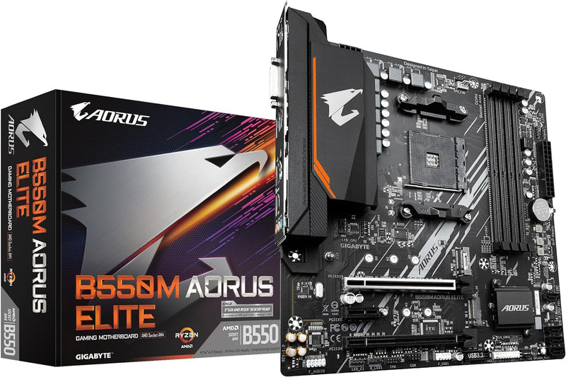 GIGABYTE B550M AORUS Elite mATX Motherboard for AMD AM4 CPUs