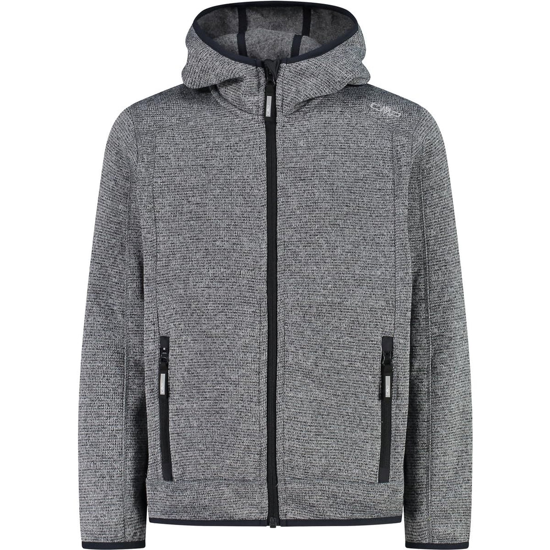 CMP Unisex Kinder Kinderjacke mit Fester Kapuze Jacke (1er Pack) 104 Eis-Titan-Schwarz, 104 Eis-Tita