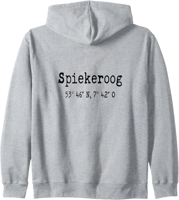 Spiekeroog Island Nordsee-Koordinaten Kapuzenjacke