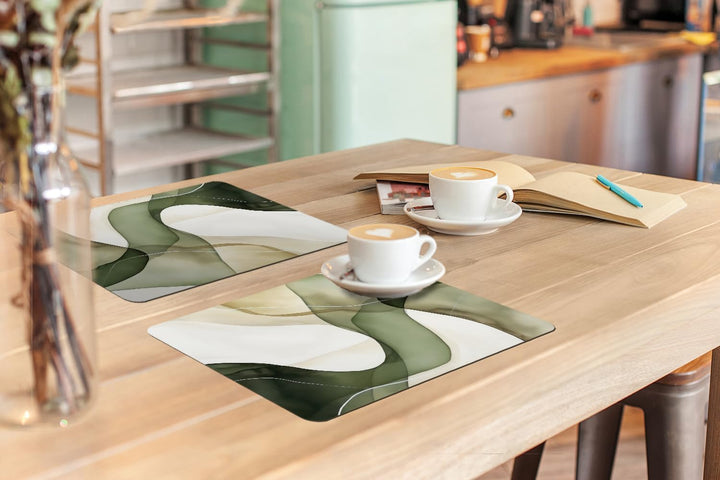 KitchenYeah© Platzsets Abwaschbar 6-Teilig 45x30 cm Tischsets Platzdeckchen Platzset Unterlage Tisch