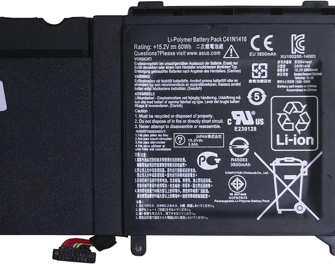 swark Laptop Akku C41N1416 kompatibel mit Asus ZenBook Pro G501 G501VW G501VJ G501JW G601J N501J N50