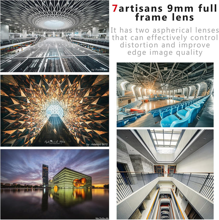 7artisans 9mm F5.6 Objektiv mit Nikon Z-Mount,Ultraweitwinkelobjektiv Full Frame Manuelles 132°Large