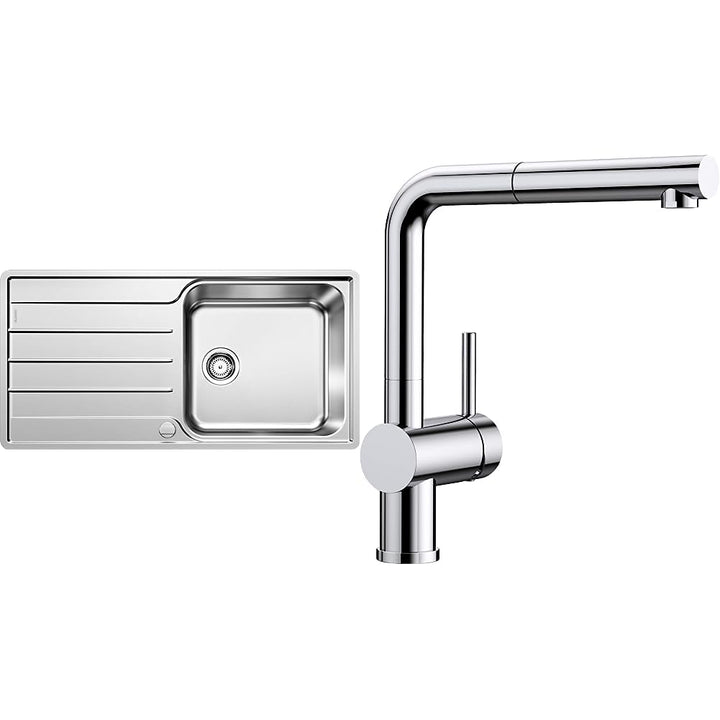 BLANCO LEMIS XL 6 S-IF - Edelstahlspüle für die Küche für 60 cm breite Unterschränke - Mit IF-Flachr