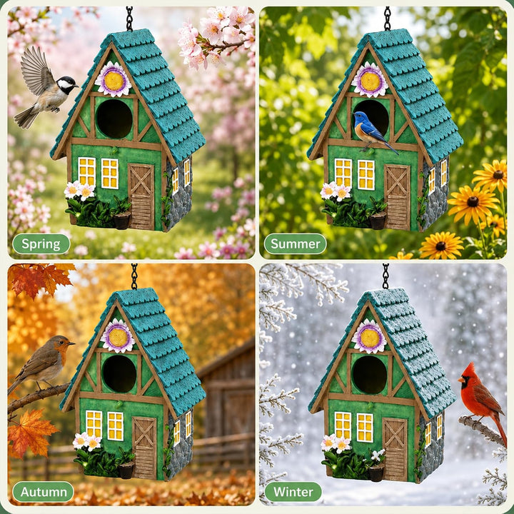 Vogelhaus zum Aufhängen, Nistkasten für Vögel,Vogelfutterhäuschen