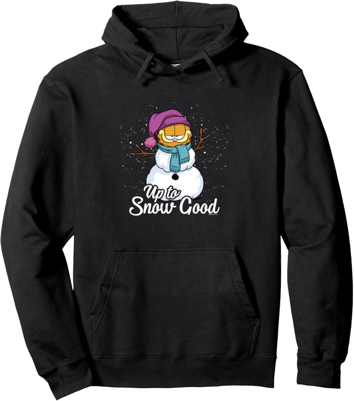 Garfield Up To Snow Good Garfield Snowman Pullover Hoodie