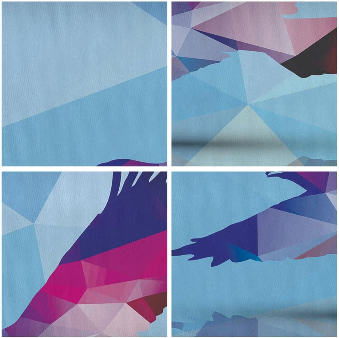 Bilder auf Leinwand 100x70cm Leinwandbild Eagle Illustration modern Grafik Gross Wanddeko Bild Schla