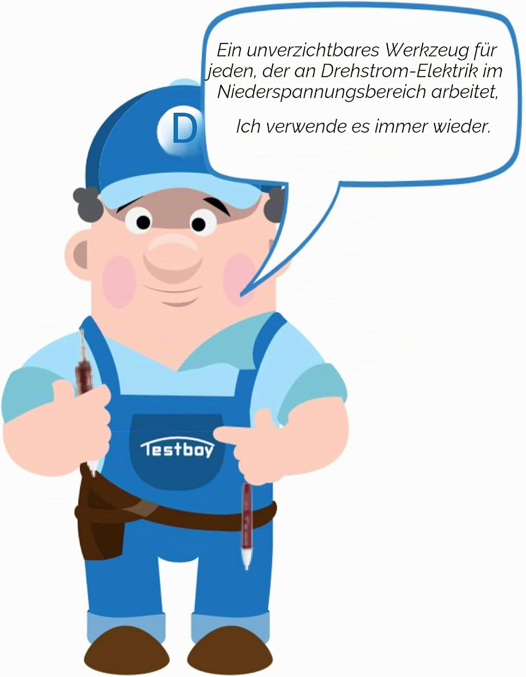 Testboy TV 410N Drehfeldtester (Optische Anzeige über 5 Glimmlampen, ABS-Kunststoffgehäuse, 3-Farbig