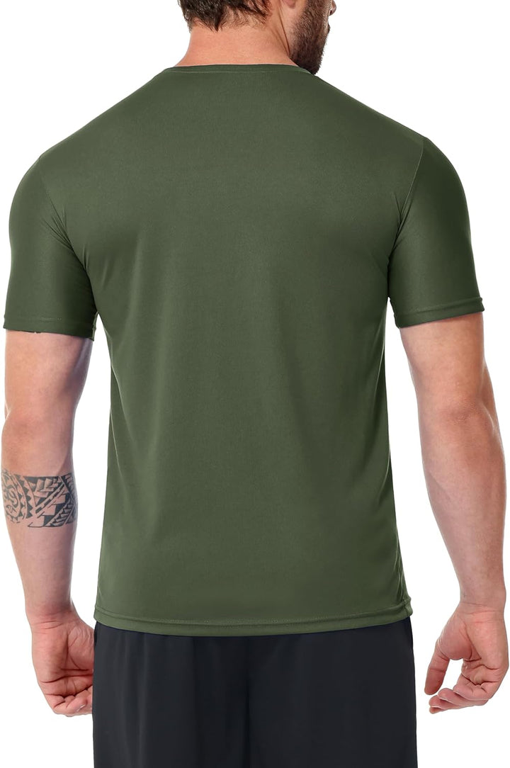 Funktionsshirt Herren Sport T Shirt Kurzarm 3er Pack Atmungsaktiv Männer Tshirt Sportkleidung Workou