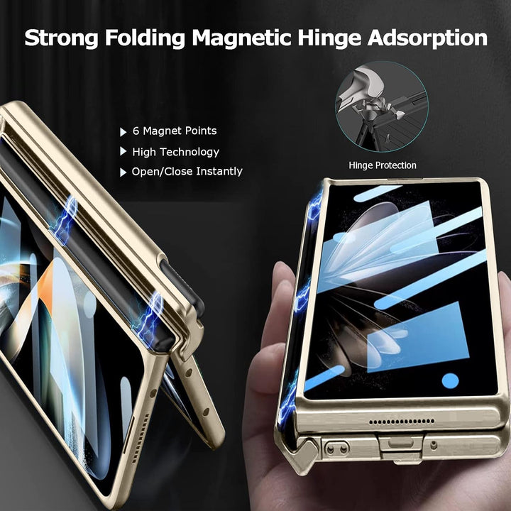NINKI Kompatible Gurt Case für Samsung Galaxy Z Fold 4 hülle mit S Stift Halter, Samsung Z Fold 4 [S