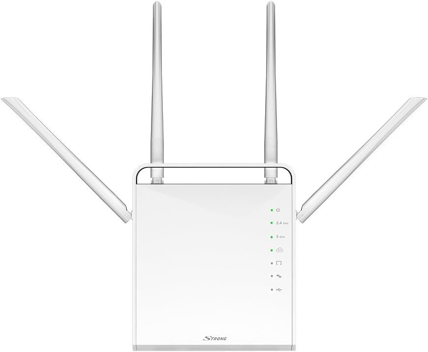 STRONG Dual Band Gigabit WLAN Router 1200, Bis 1200 Mbit/s für 5GHz WiFi, LAN, WAN, WLAN Verstärker,