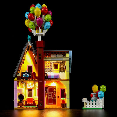 BRIKSMAX 43217 Led Licht für Lego Carls Haus aus „Oben“ - Compatible with Lego Disney Bausteinen Mod