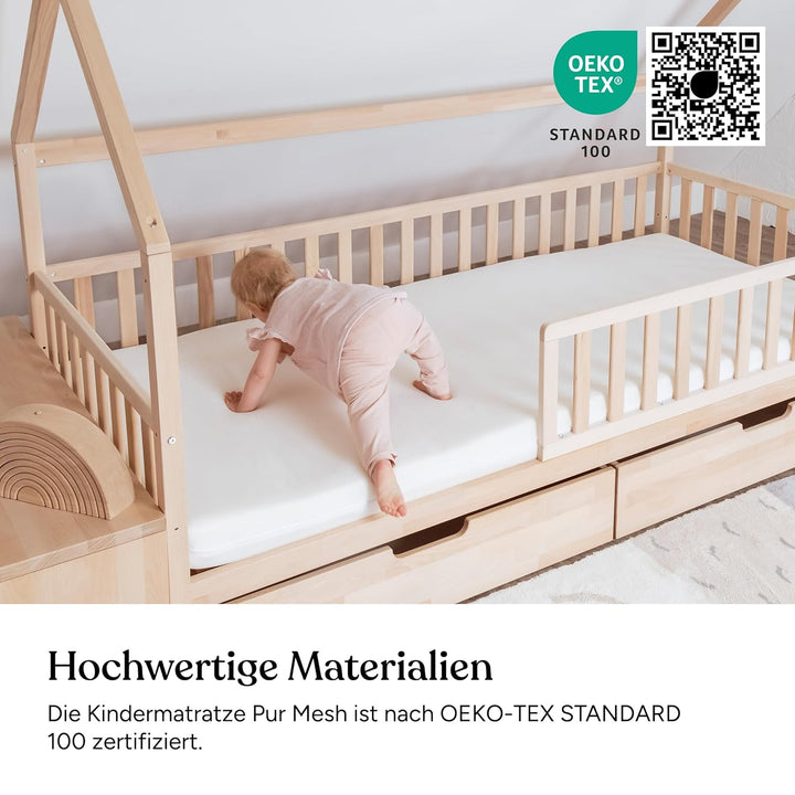 Ehrenkind® Babymatratze Pur | Babymatratze 60x120cm Standard 100 by Oeko-TEX | Matratze 120x60 aus h