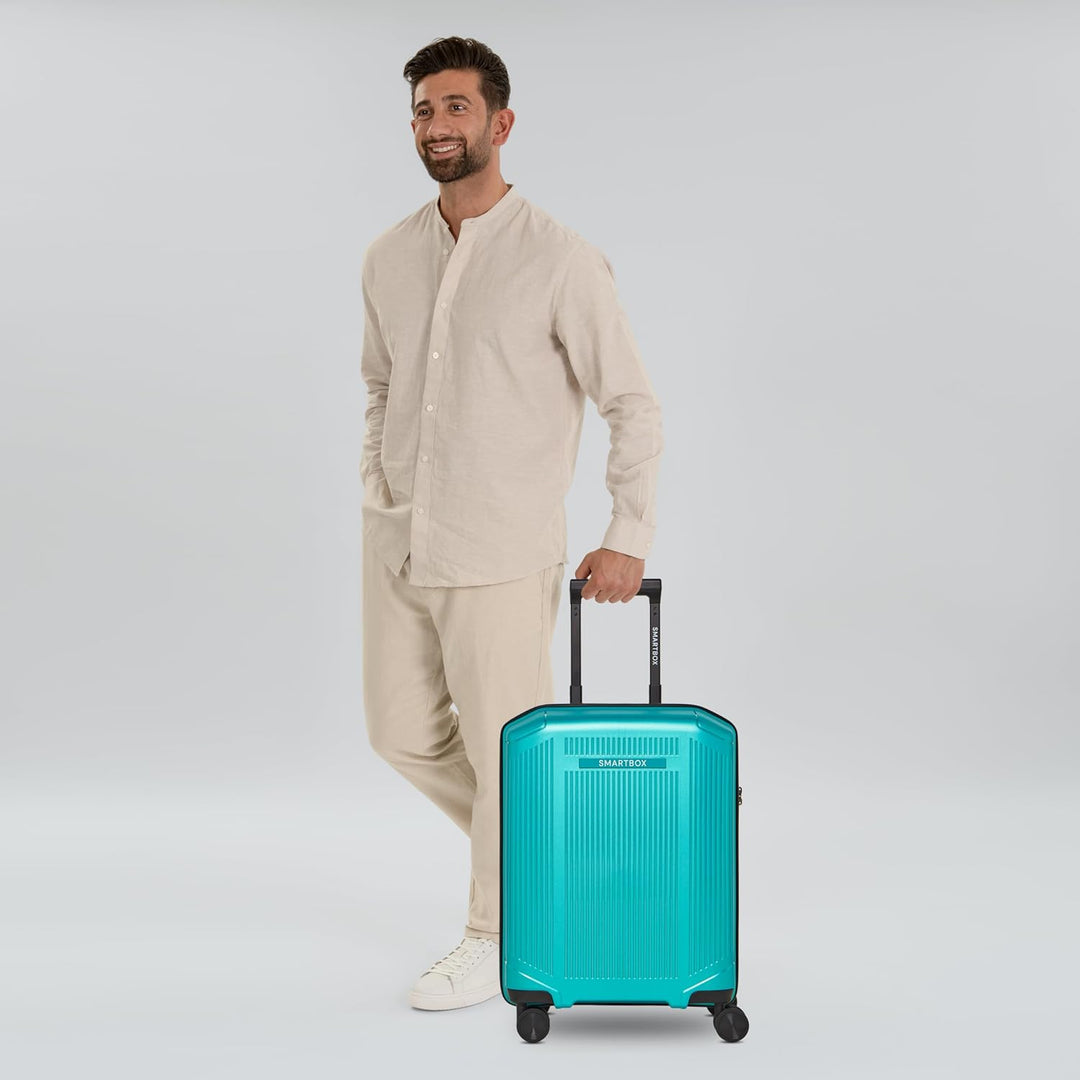 Smartbox Hartschalen Kabinen-Koffer | Kleiner Trolley 40 x 25 x 55 cm aus hochwertigem, robusten Pol