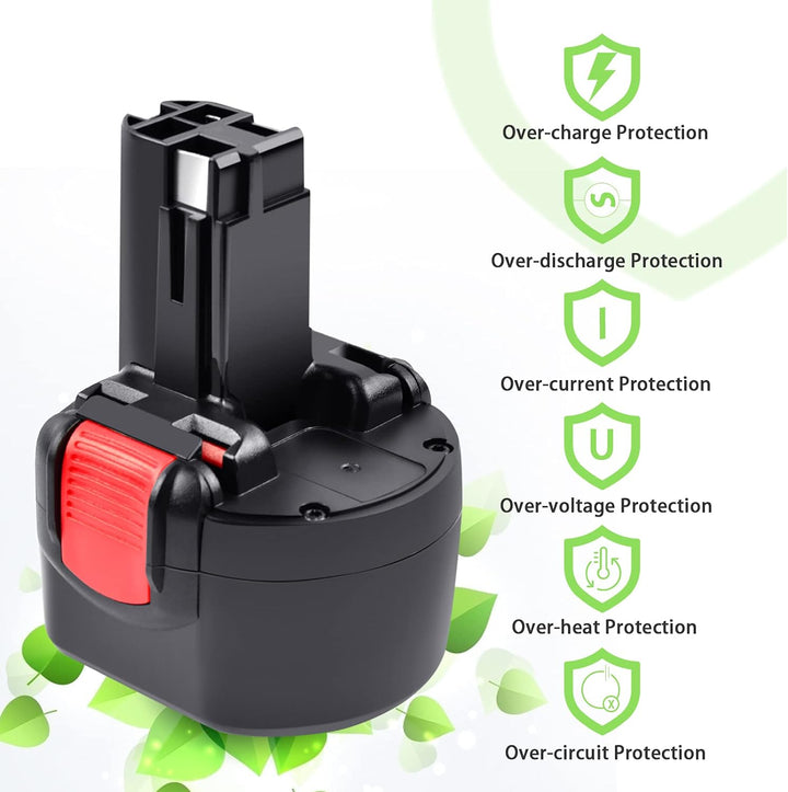 Tecmana 9.6V 3.5Ah Ersatzakku für Bosch PSR 960 BAT048 BAT100 BAT119 BH984 BPT1041 PSR960 23609 3260