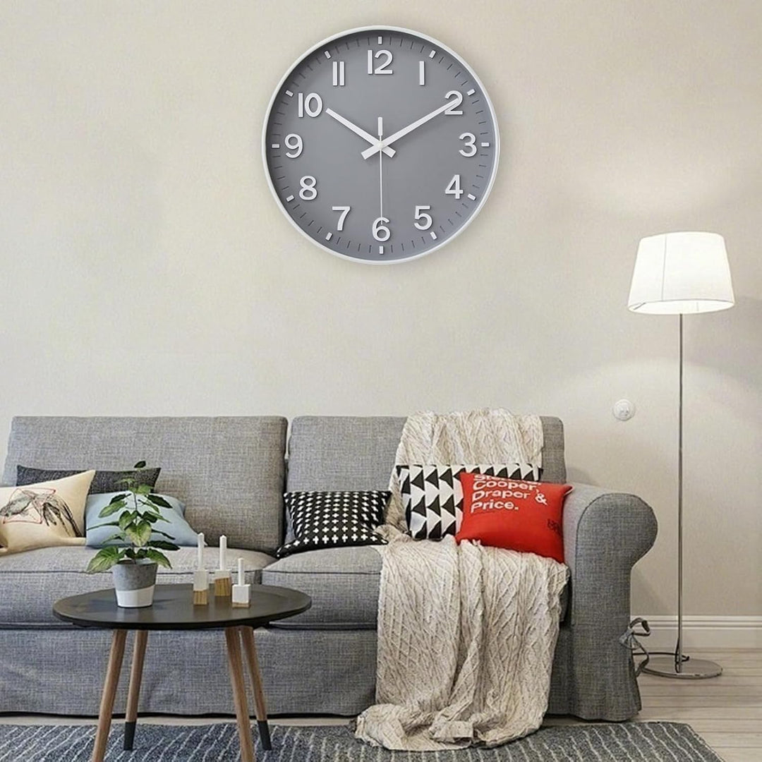 HZDHCLH Funkuhr 30 cm Grosses Ziffernblatt Wanduhr Geräuschlos,Geeignet für Schule, Zuhause, Wanddek