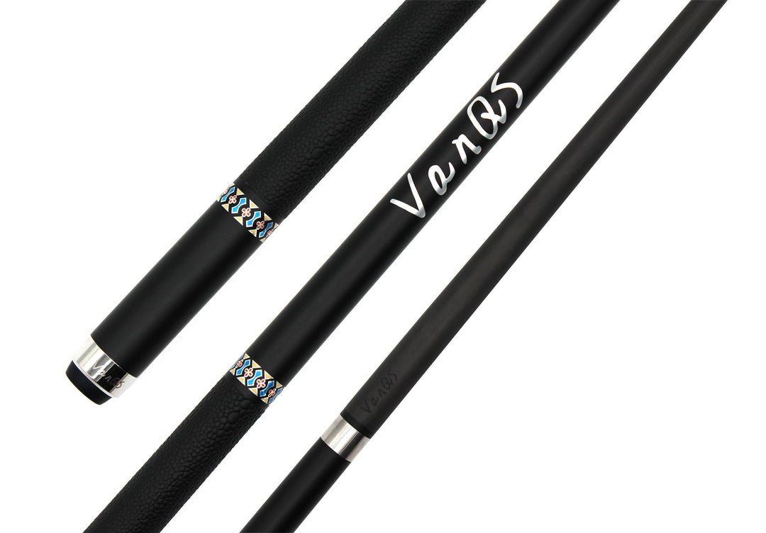 VanQs CGS Carbon Billardqueue – 58" Pool Queue aus Carbonfaser mit Uni-Loc Joint, 12,5 mm Leder-Tip