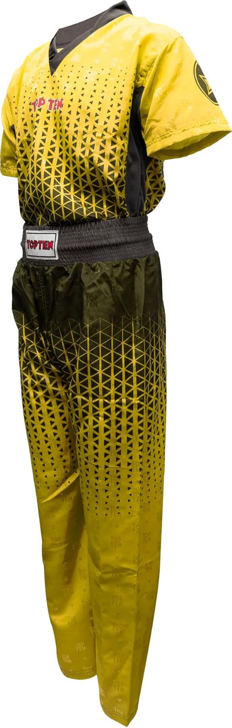 TOP TEN Kickboxuniform „Grafic“ Gelb - Schwarz XL, Gelb - Schwarz XL