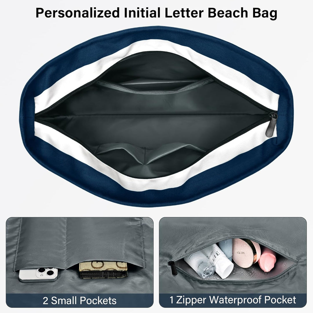 oscaurt Strandtasche Badetasche XXL Shopper Tasche Damen Umhängetasche Wasserdicht Beach Tote Bag mi