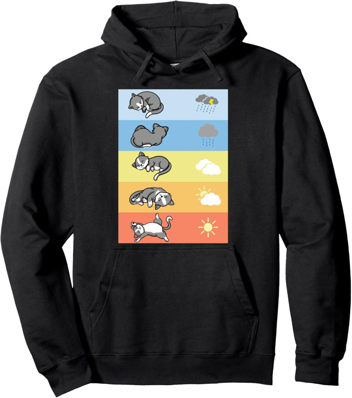 lustige Schlafende Wetter Katzen kuschel outfit Pullover Hoodie
