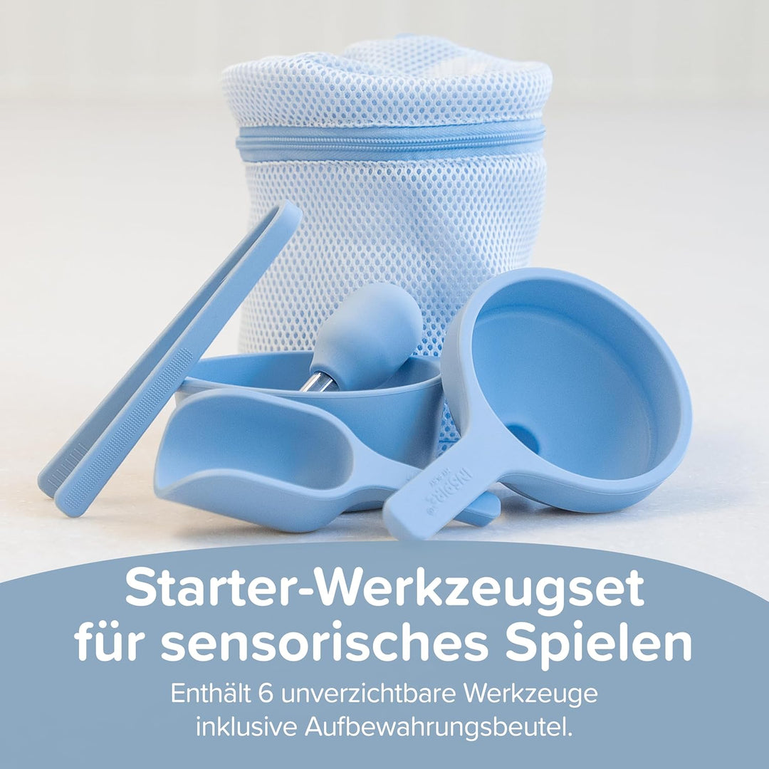 Inspire My Play Sensory Play Starter Tool Kit - Blue Tuff Tray Accessories and Sensory Tray Toys for