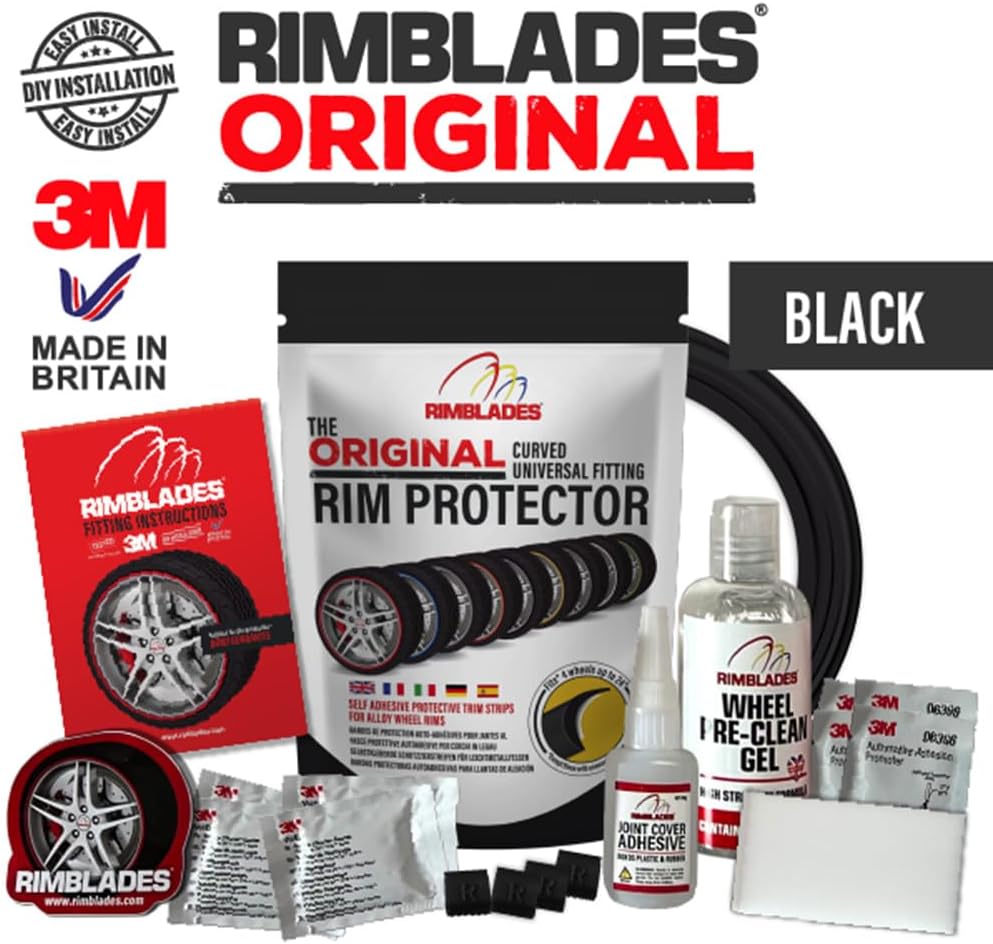 Rimblades FELGENSCHUTZ & STYLING schwarz NEUESTE AUSFÜHRUNG 2016 Alu Felgen Schutzring Felgenringe F