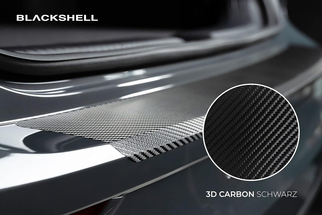 Blackshell® Ladekantenschutz Folie passend für VW Touran | Typ 5T | Bj. ab 2015 Carbon Matt - passge