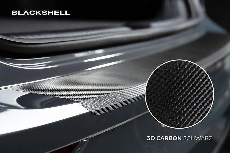 Blackshell® Ladekantenschutz Folie passend für VW Touran | Typ 1T/GP/GP2 | Bj. 2003-2015 Carbon Matt