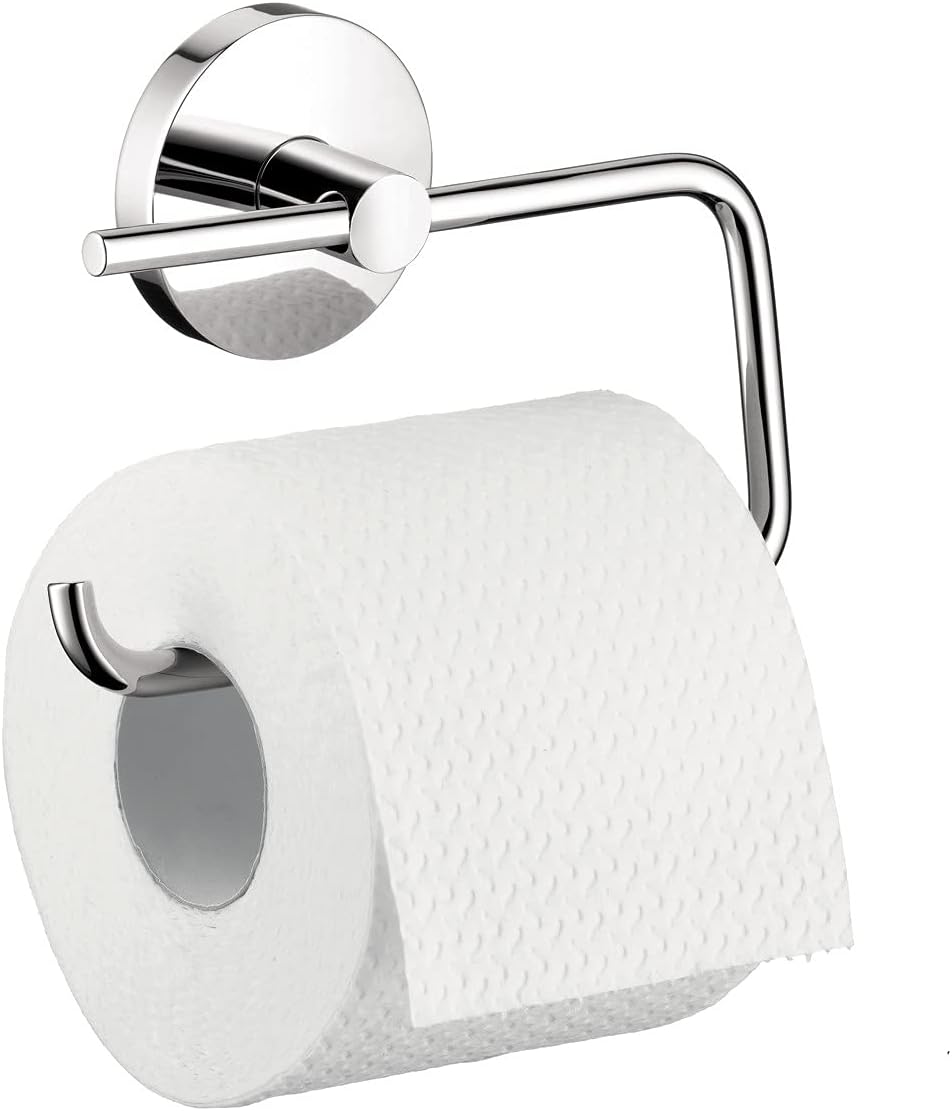 hansgrohe Papierrollenhalter ohne Abdeckung, Zubehör, Chrom, Papierrollenhalter ohne Abdeckung