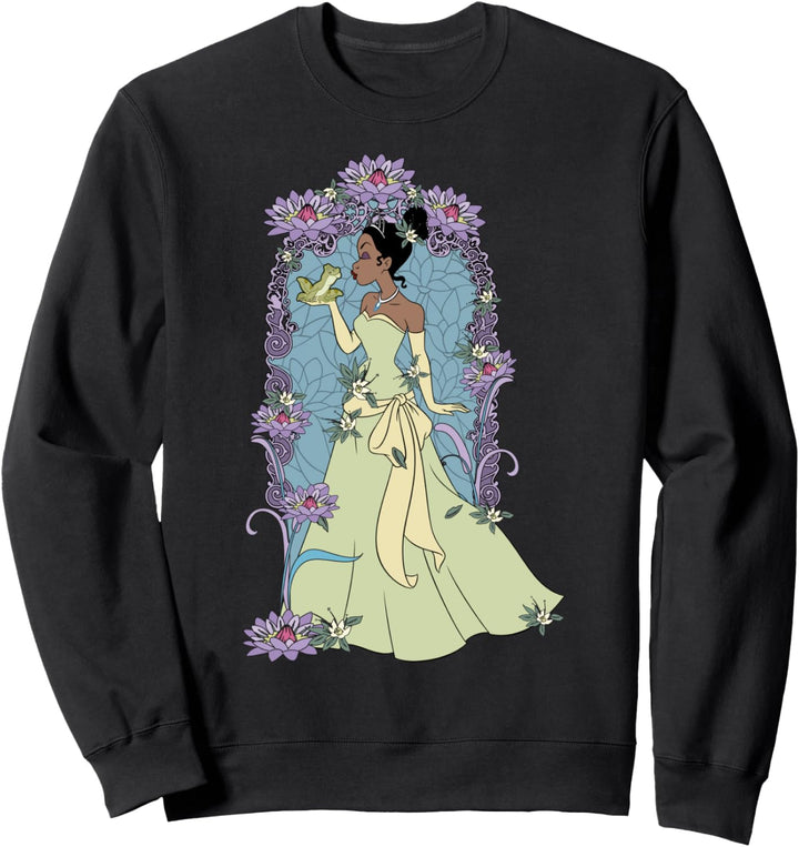 Disney Princess And The Frog Tiana Floral Kiss C Sweatshirt