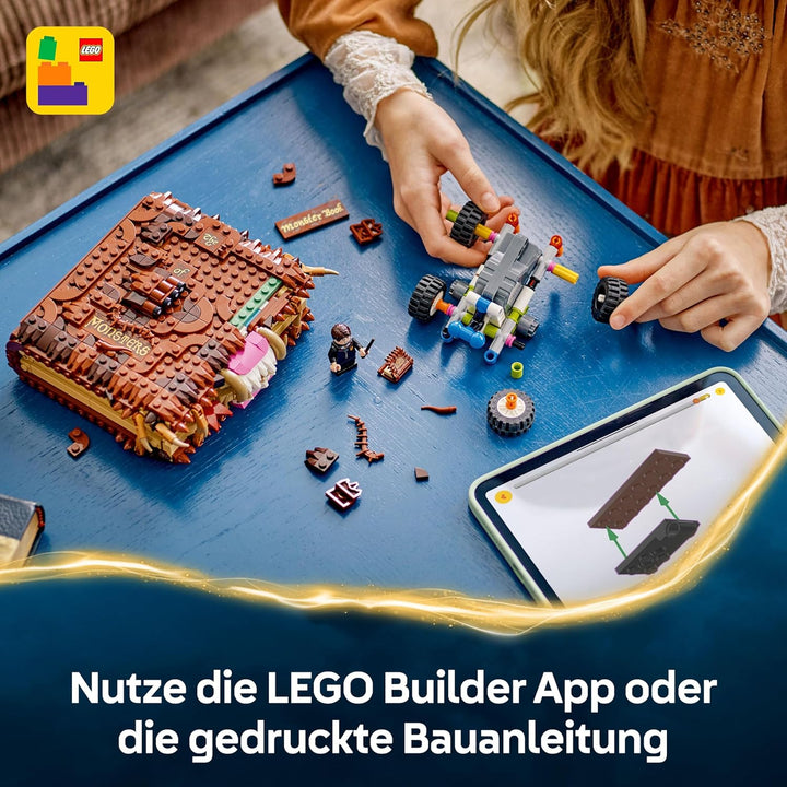 LEGO Harry Potter Beissendes Monsterbuch der Monster – Interaktives Spielzeug mit Rückziehmotor und