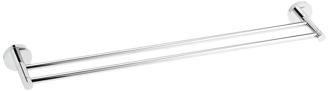 GROHE Essentials - Doppel-Badetuchhalter (verdeckte Befestigung, 654 mm, langlebige Oberfläche), chr