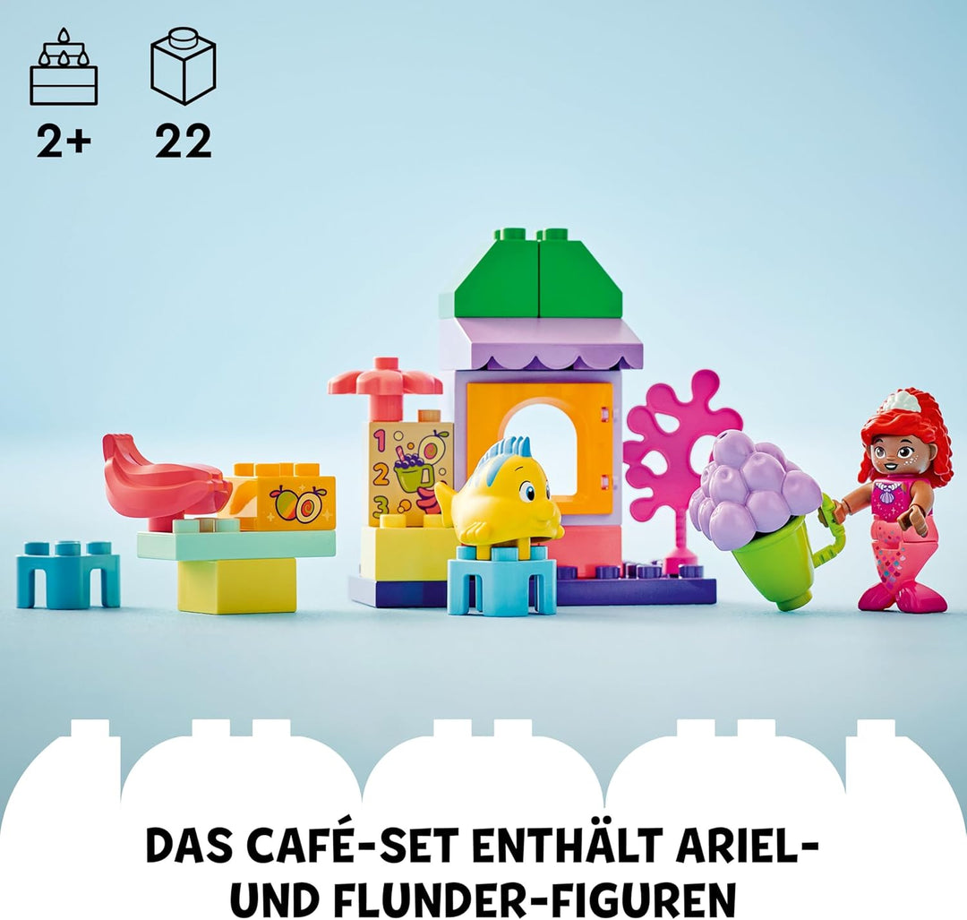LEGO DUPLO | Disney Arielles und Fabius' Café-Kiosk, Kleine Meerjungfrau Spielzeug, Lernspielzeug mi