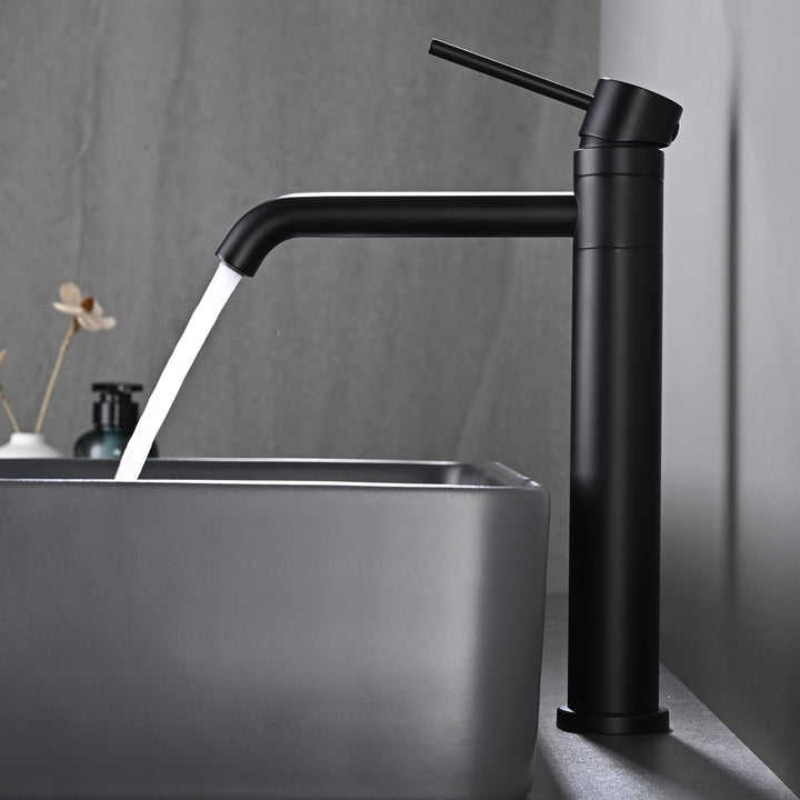 DETBOM Wasserhahn Bad-Mischbatterie 360°Schwenkbar, Waschtischarmatur mit Geräuscharmem Keramischem