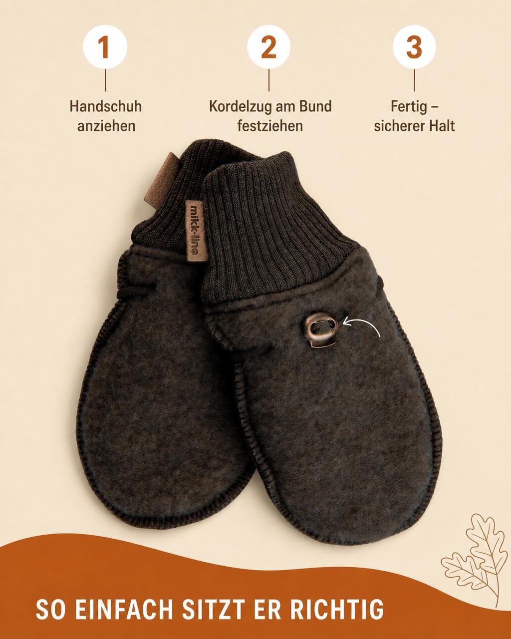 Mikk-line Wollhandschuhe Kinder | Handschuhe Kinder | Handschuhe Wolle Kinder | Wärme Kinder Handsch